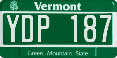 VT license plate YDP187