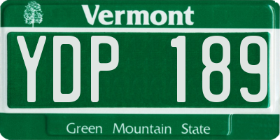 VT license plate YDP189