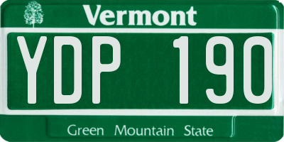 VT license plate YDP190