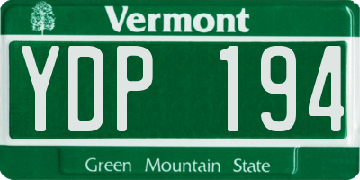 VT license plate YDP194