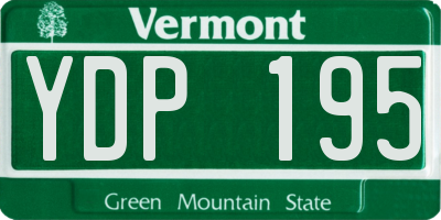VT license plate YDP195