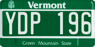 VT license plate YDP196