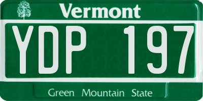 VT license plate YDP197