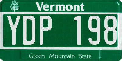 VT license plate YDP198