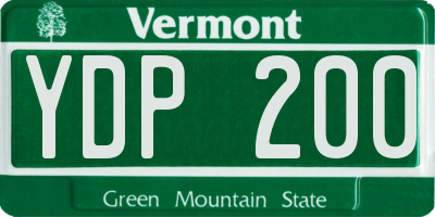 VT license plate YDP200