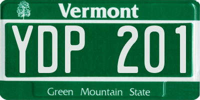 VT license plate YDP201