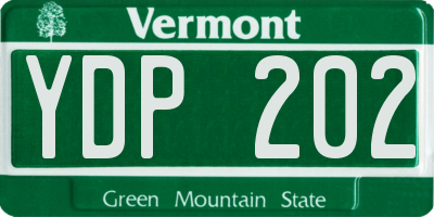 VT license plate YDP202