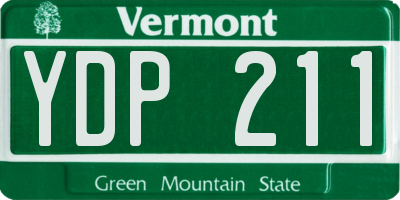 VT license plate YDP211