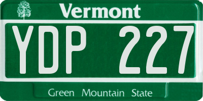 VT license plate YDP227