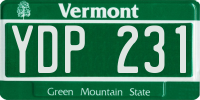 VT license plate YDP231