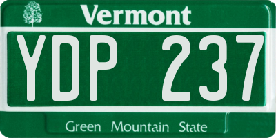 VT license plate YDP237