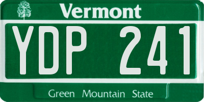 VT license plate YDP241