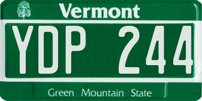 VT license plate YDP244