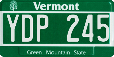 VT license plate YDP245