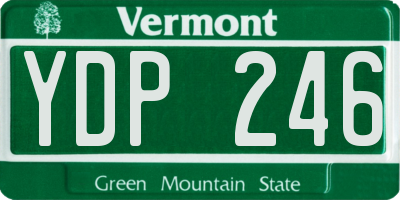 VT license plate YDP246