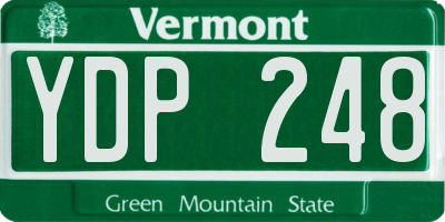 VT license plate YDP248