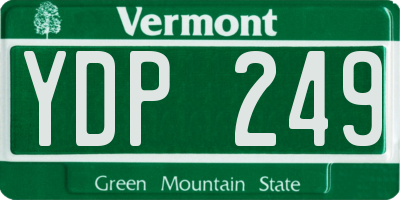 VT license plate YDP249