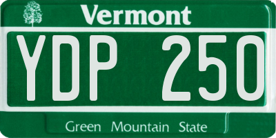 VT license plate YDP250