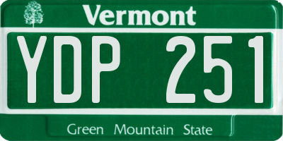 VT license plate YDP251