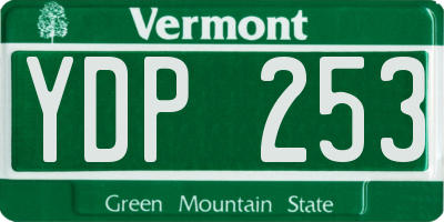 VT license plate YDP253