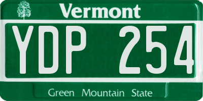 VT license plate YDP254