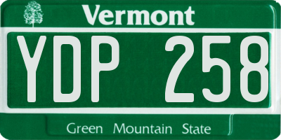VT license plate YDP258