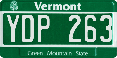 VT license plate YDP263