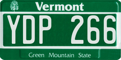VT license plate YDP266