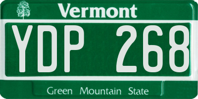 VT license plate YDP268