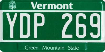VT license plate YDP269