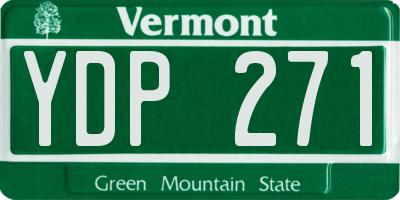 VT license plate YDP271