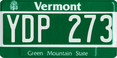 VT license plate YDP273