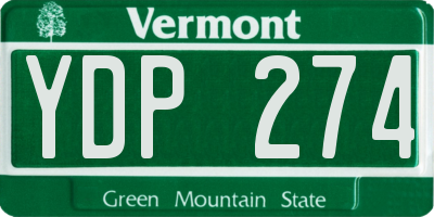 VT license plate YDP274