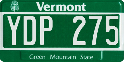 VT license plate YDP275