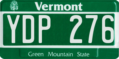 VT license plate YDP276