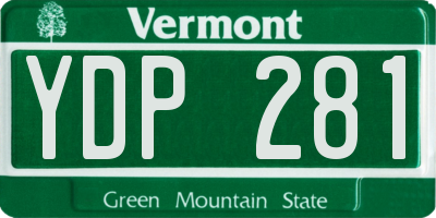VT license plate YDP281