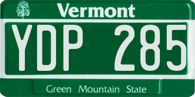 VT license plate YDP285