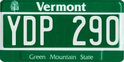 VT license plate YDP290