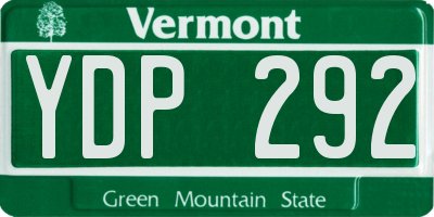 VT license plate YDP292