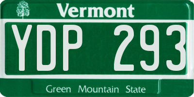 VT license plate YDP293