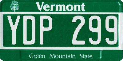 VT license plate YDP299