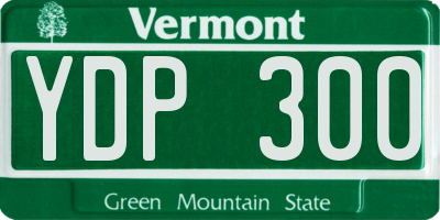 VT license plate YDP300