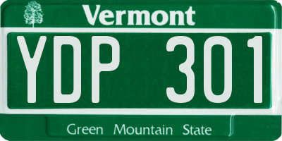 VT license plate YDP301