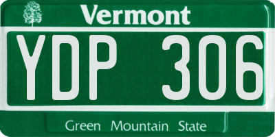 VT license plate YDP306