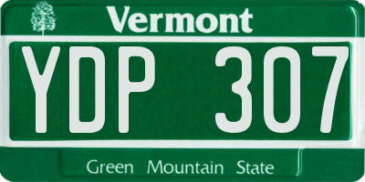 VT license plate YDP307