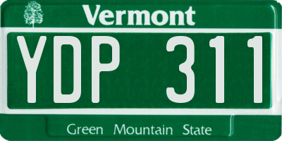 VT license plate YDP311