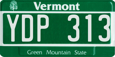 VT license plate YDP313