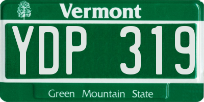 VT license plate YDP319