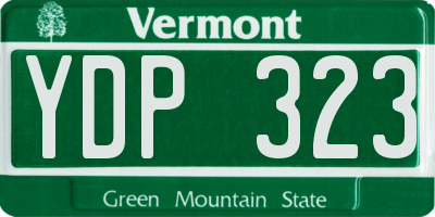 VT license plate YDP323