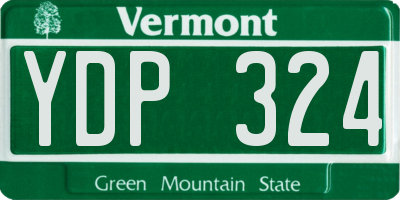 VT license plate YDP324